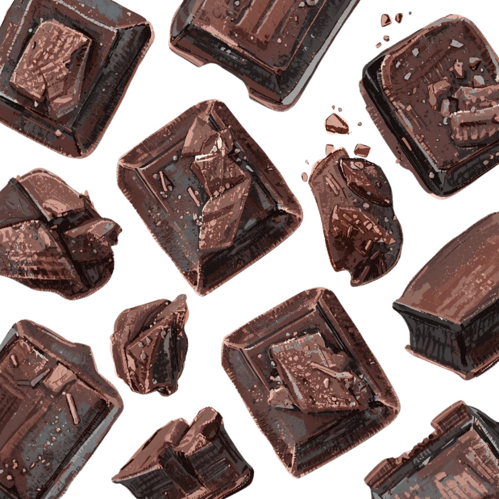 チョコ好きさんのためのチョコレートクリップアート素材セット4 PNG形式(背景透過)34種