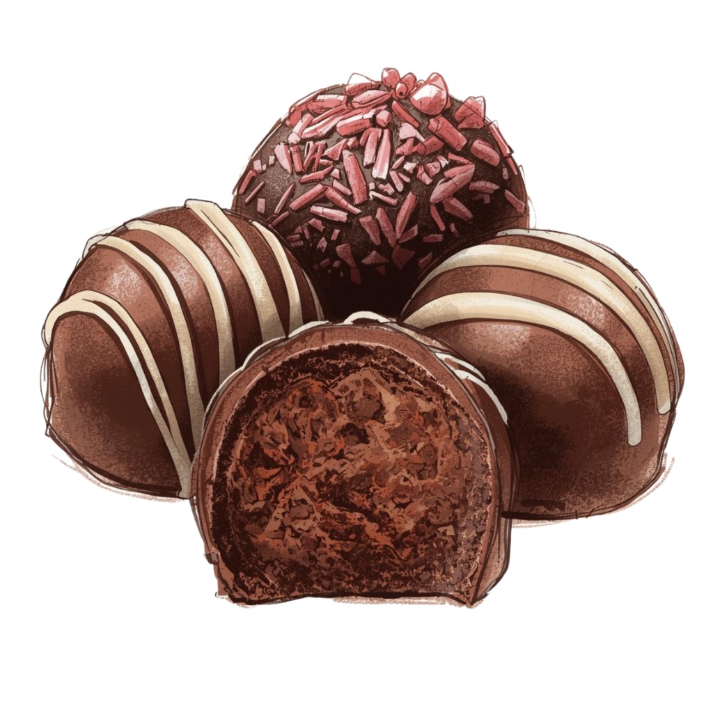 チョコ好きさんのためのチョコレートクリップアート素材セット4 PNG形式(背景透過)34種