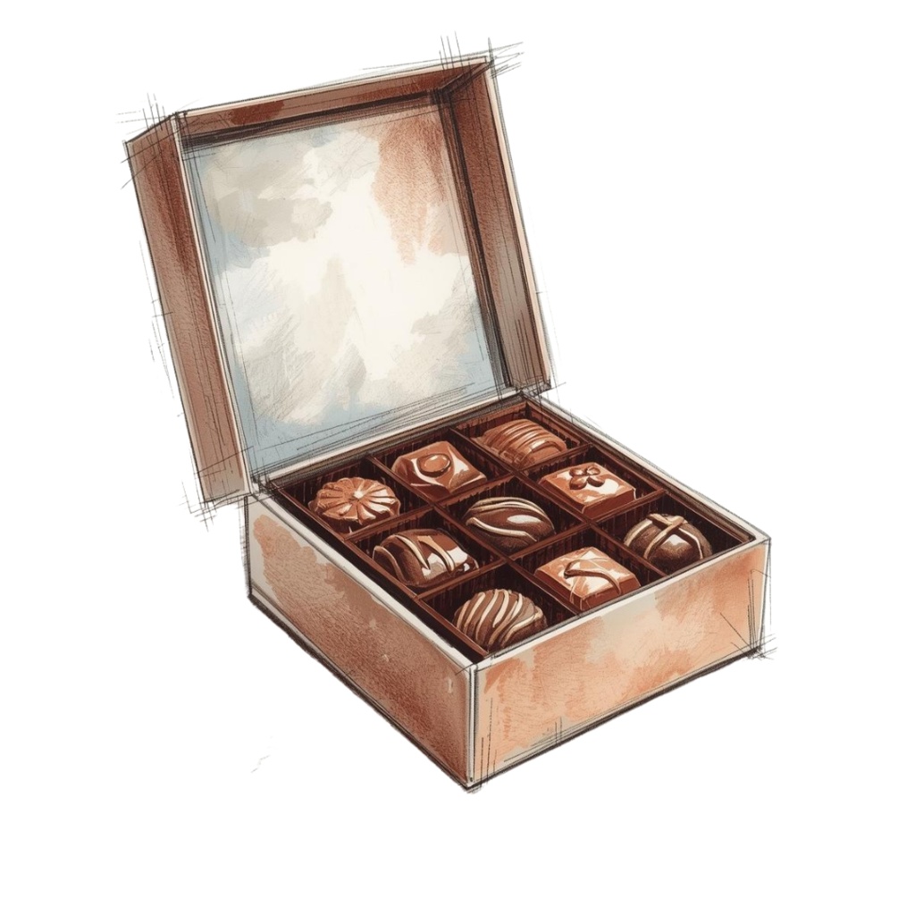 チョコ好きさんのためのチョコレートクリップアート素材セット4 PNG形式(背景透過)34種