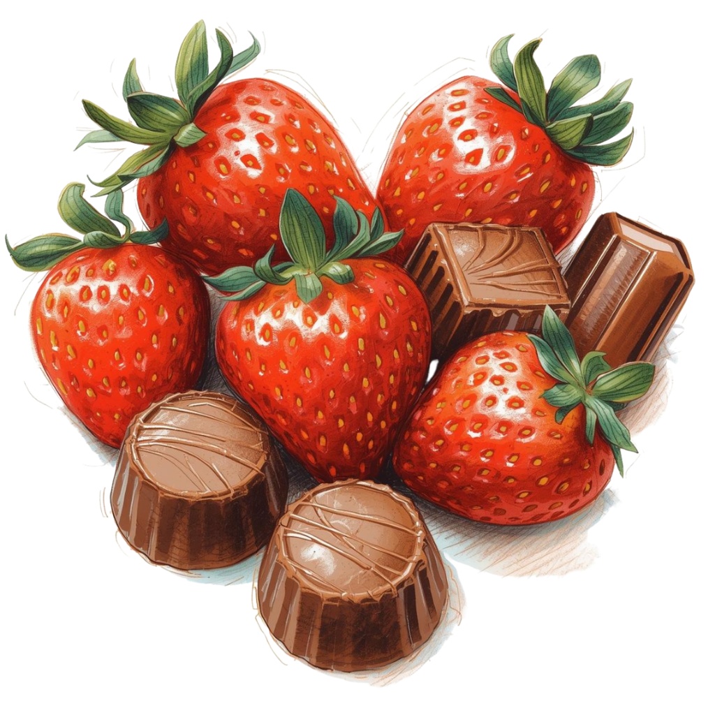 チョコ好きさんのためのチョコレートクリップアート素材セット4 PNG形式(背景透過)34種