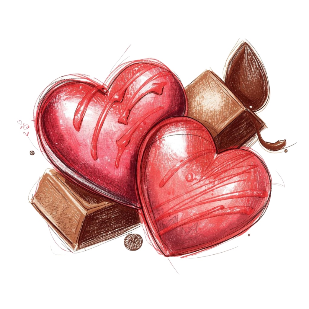 チョコ好きさんのためのチョコレートクリップアート素材セット2 PNG形式(背景透過)39種