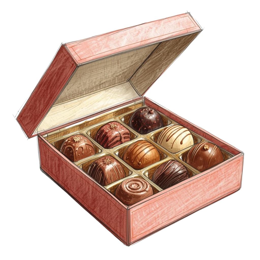 チョコ好きさんのためのチョコレートクリップアート素材セット2 PNG形式(背景透過)39種