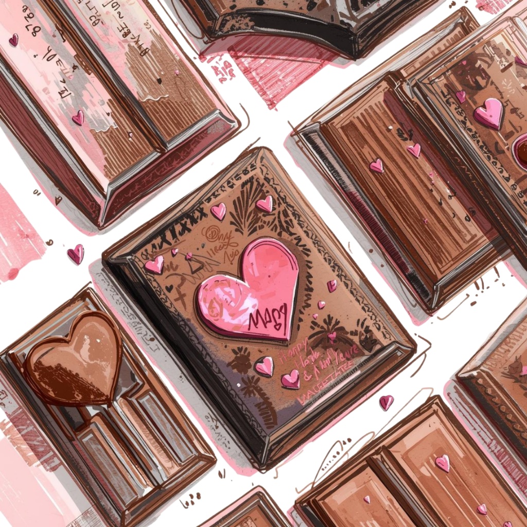 チョコ好きさんのためのチョコレートクリップアート素材セット2 PNG形式(背景透過)39種