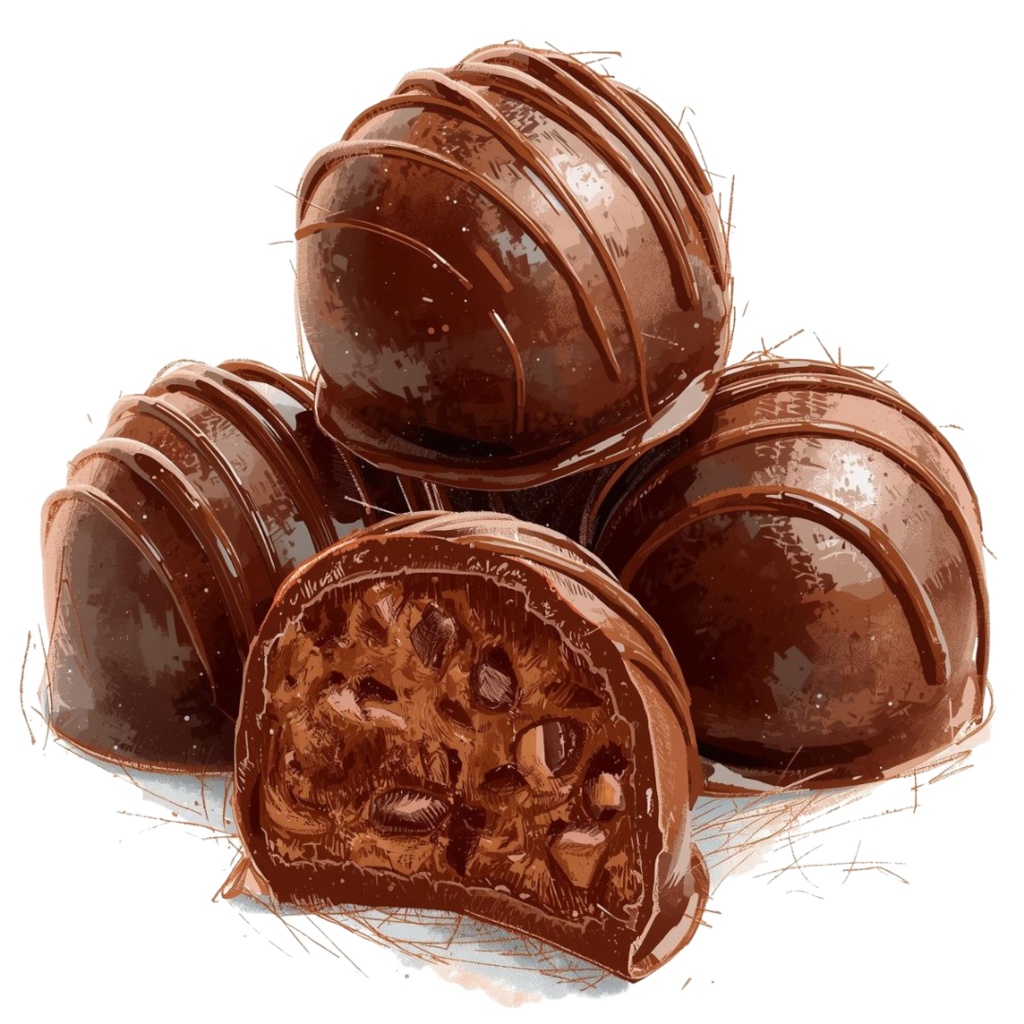 チョコ好きさんのためのチョコレートクリップアート素材セット2 PNG形式(背景透過)39種