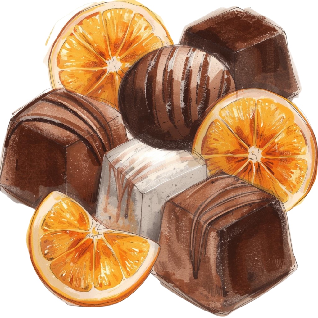 チョコ好きさんのためのチョコレートクリップアート素材セット2 PNG形式(背景透過)39種