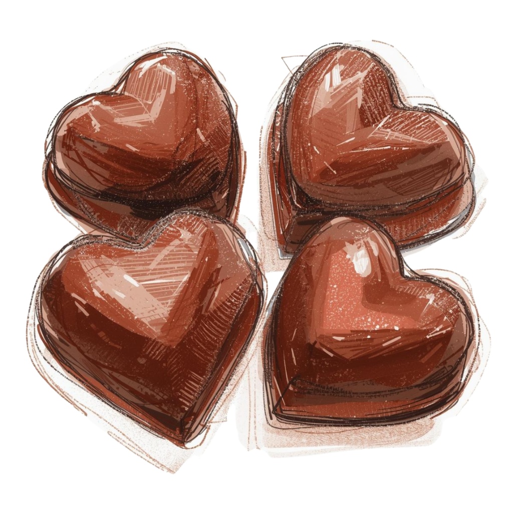 チョコ好きさんのためのチョコレートクリップアート素材セット3 PNG形式(背景透過)39種