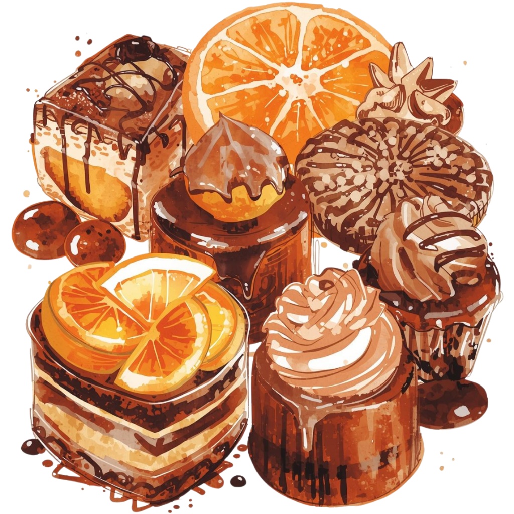 チョコ好きさんのためのチョコレートクリップアート素材セット3 PNG形式(背景透過)39種