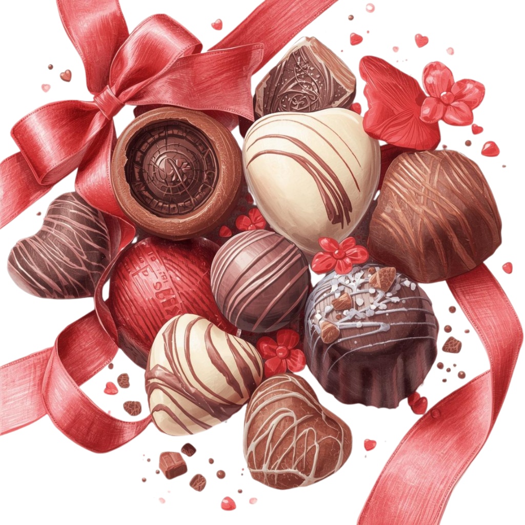 チョコ好きさんのためのチョコレートクリップアート素材セット3 PNG形式(背景透過)39種