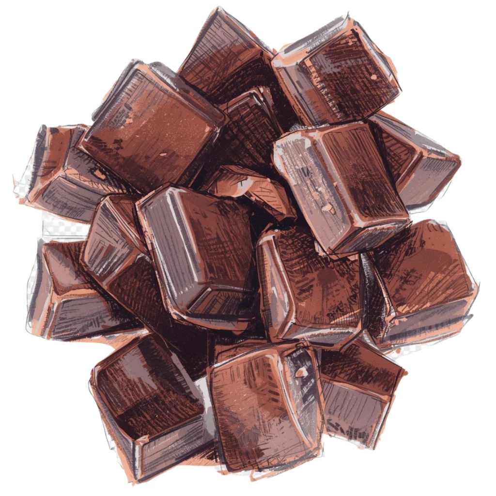 チョコ好きさんのためのチョコレートクリップアート素材セット3 PNG形式(背景透過)39種