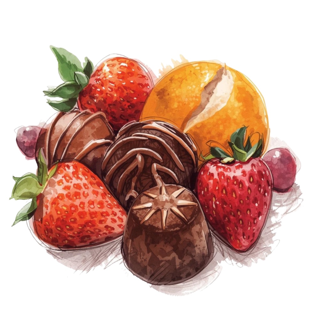 チョコ好きさんのためのチョコレートクリップアート素材セット3 PNG形式(背景透過)39種