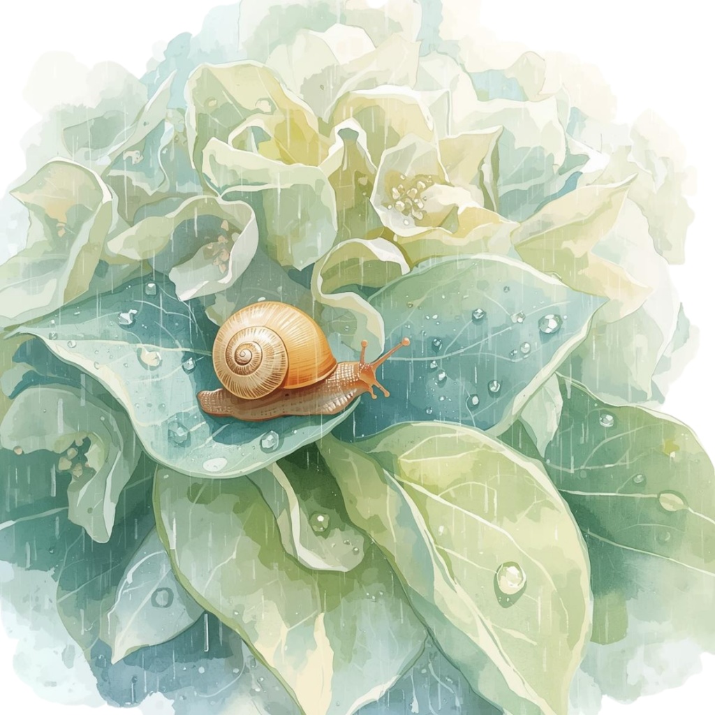 紫陽花・6月のイメージ クリップアートセット1 全41種 PING形式(背景透過)