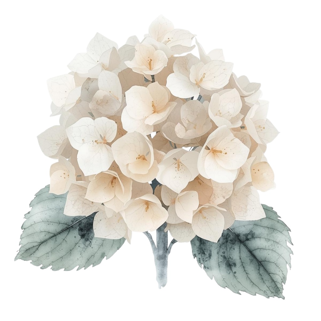 紫陽花・6月のイメージ クリップアートセット1 全41種 PING形式(背景透過)