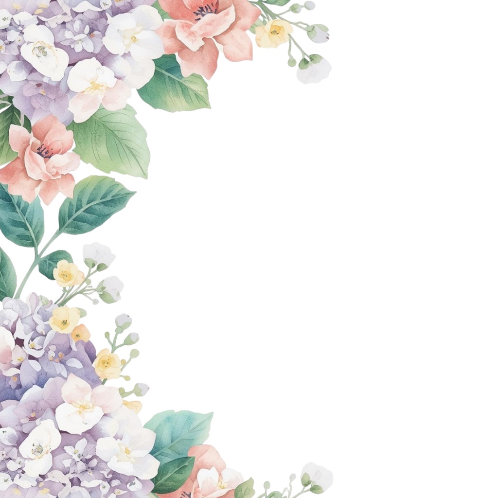 紫陽花・6月のイメージ クリップアートセット1 全41種 PING形式(背景透過)