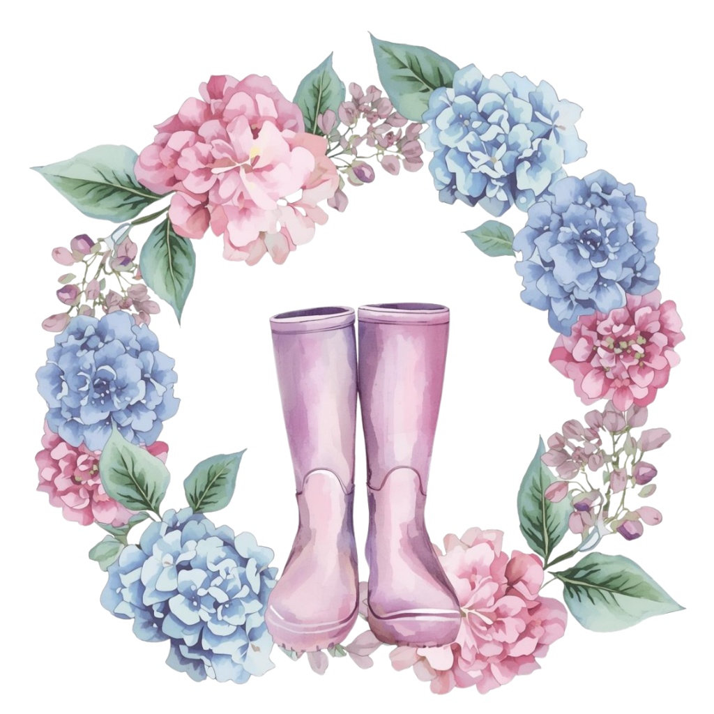 紫陽花・6月のイメージ クリップアートセット1 全41種 PING形式(背景透過)