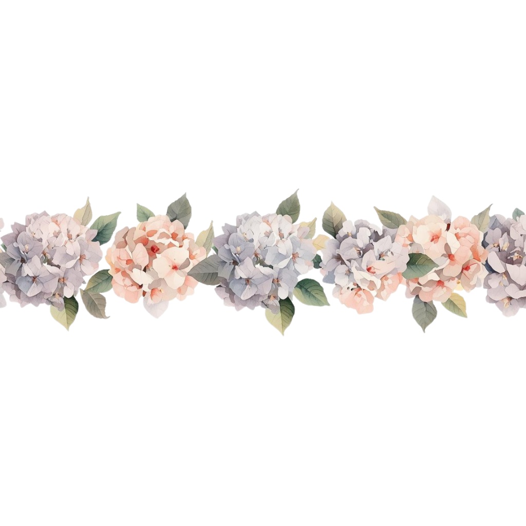 紫陽花・6月のイメージ クリップアートセット3 全46種 PING形式(背景透過)