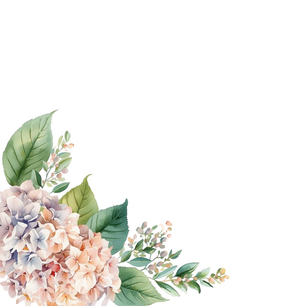 紫陽花・6月のイメージ クリップアートセット3 全46種 PING形式(背景透過)