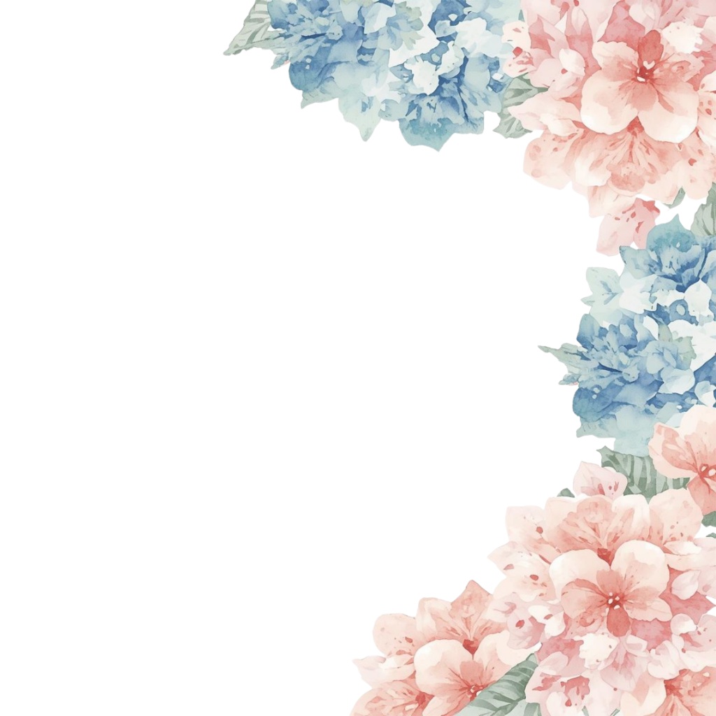 紫陽花・6月のイメージ クリップアートセット4 全45種 PING形式(背景透過)