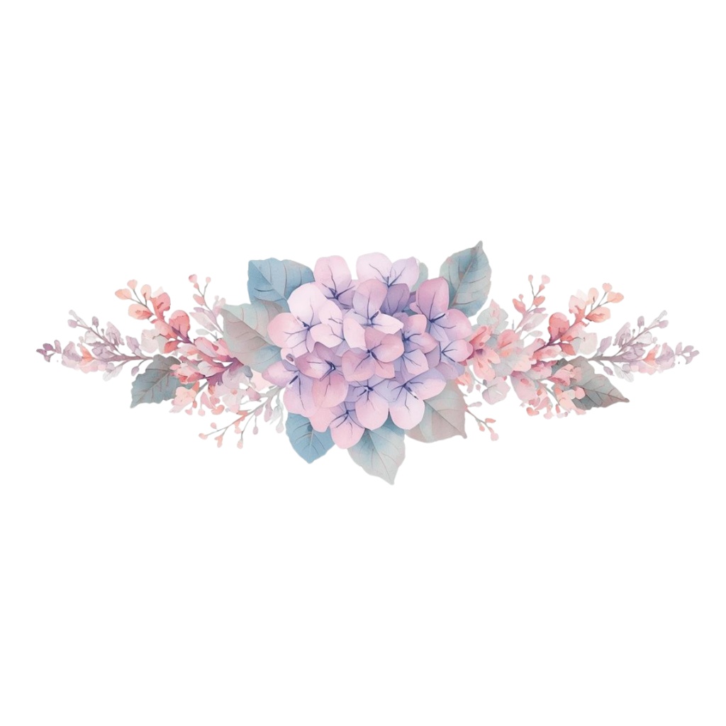 紫陽花・6月のイメージ クリップアートセット4 全45種 PING形式(背景透過)