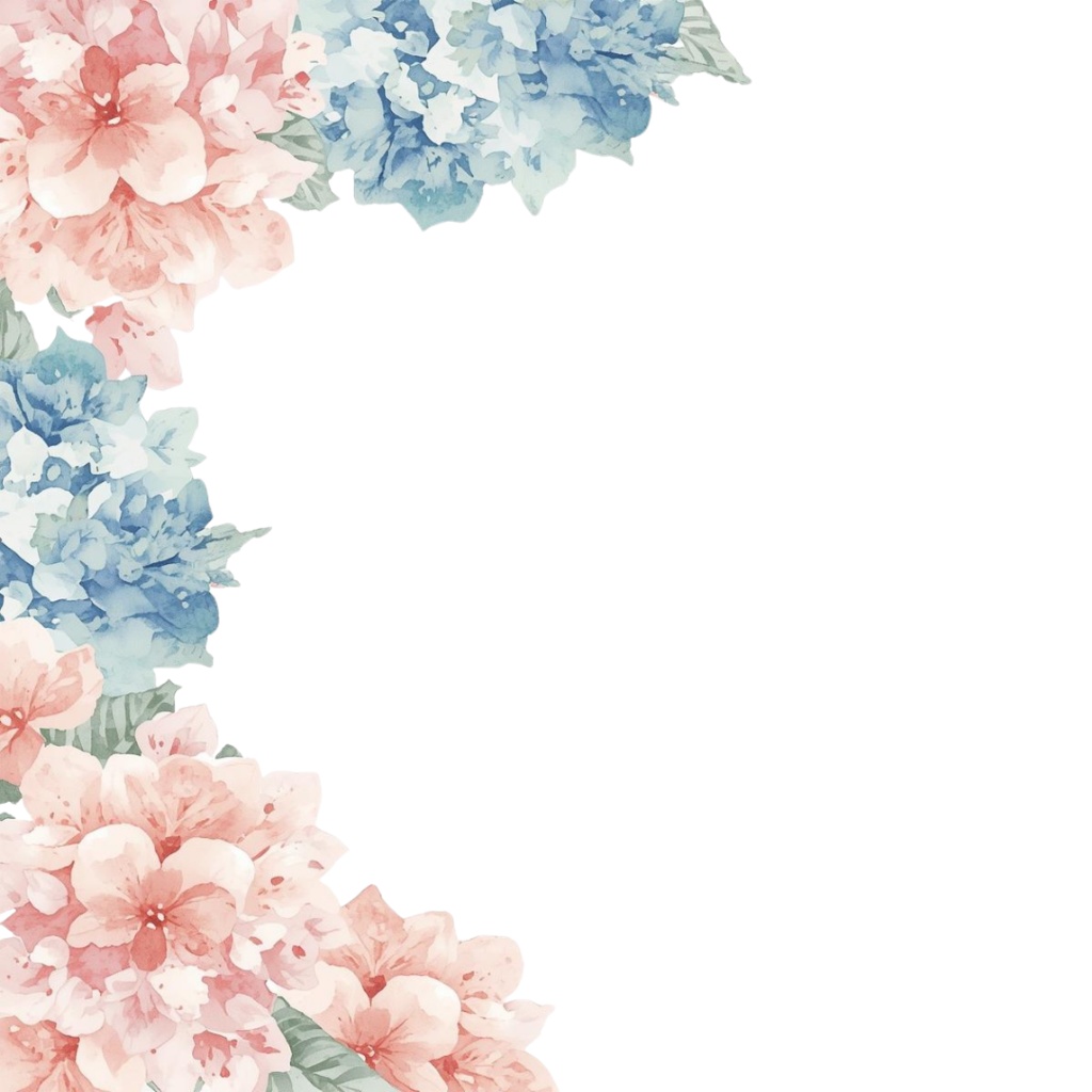 紫陽花・6月のイメージ クリップアートセット4 全45種 PING形式(背景透過)