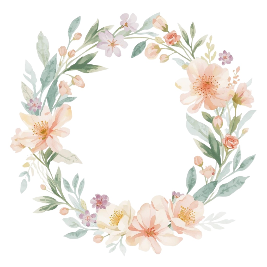 🌼 淡い水彩タッチのフラワーショップ クリップアートセット1 全41種 PNG形式(背景透過)🌼