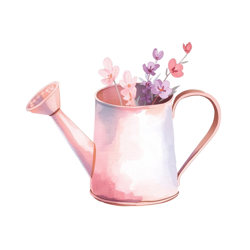 🌼 淡い水彩タッチのフラワーショップ クリップアートセット1 全41種 PNG形式(背景透過)🌼