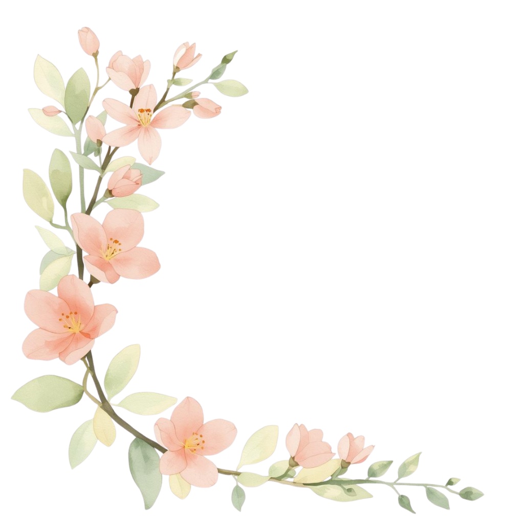 🌼 淡い水彩タッチのフラワーショップ クリップアートセット1 全41種 PNG形式(背景透過)🌼