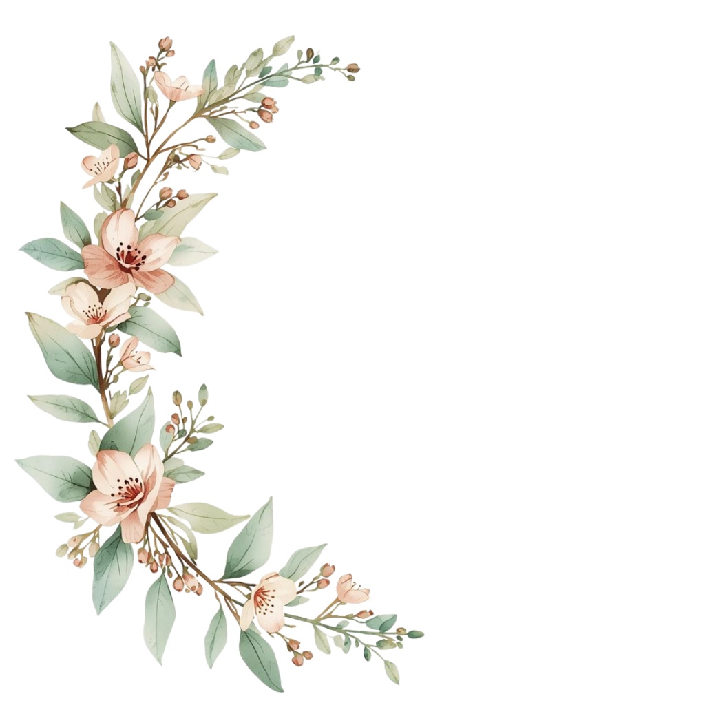 🌼 淡い水彩タッチのフラワーショップ クリップアートセット2 全50種 PNG形式(背景透過)🌼