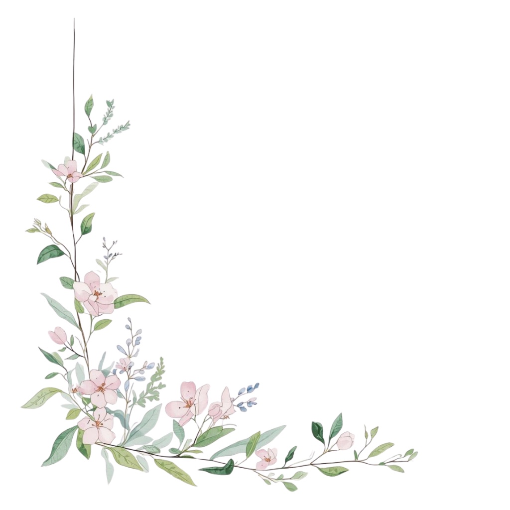 🌼 淡い水彩タッチのフラワーショップ クリップアートセット2 全50種 PNG形式(背景透過)🌼