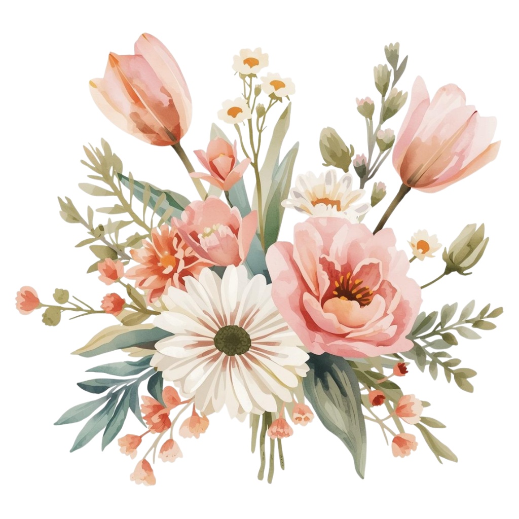 🌼 春の花 フラワーショップ クリップアートセット3 全42種 PNG形式(背景透過)🌼