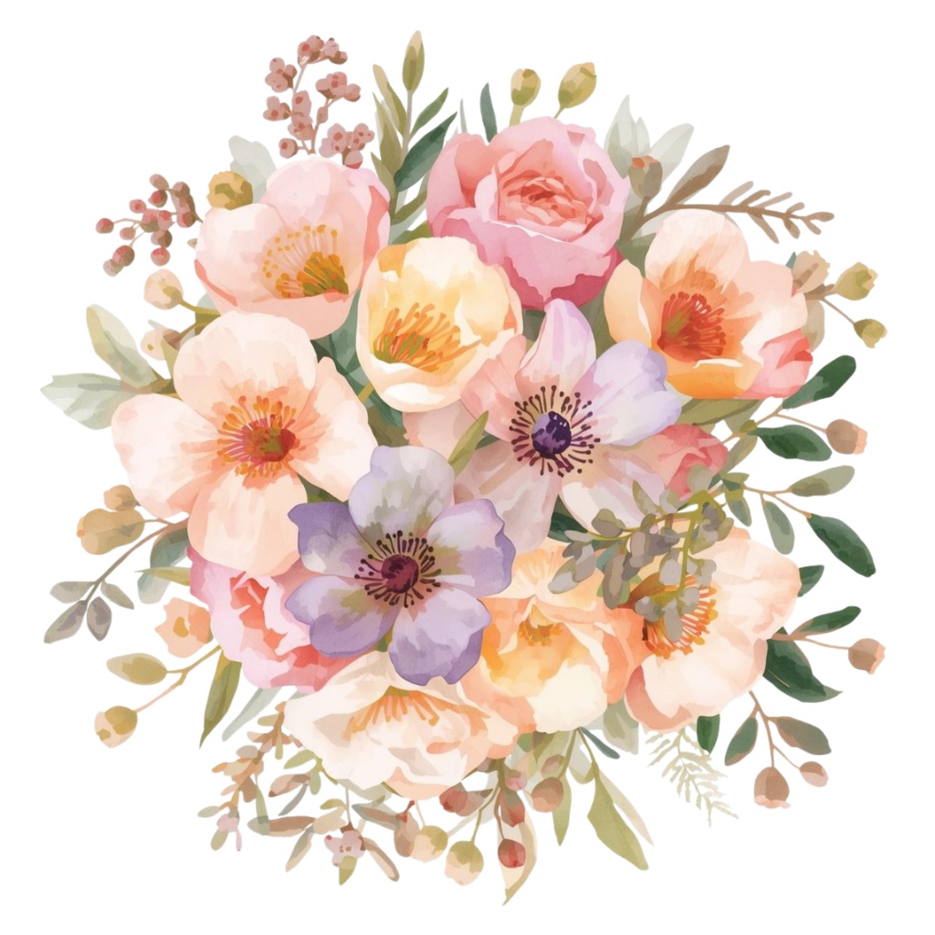 🌼 春の花 フラワーショップ クリップアートセット4 全47種 PNG形式(背景透過)🌼