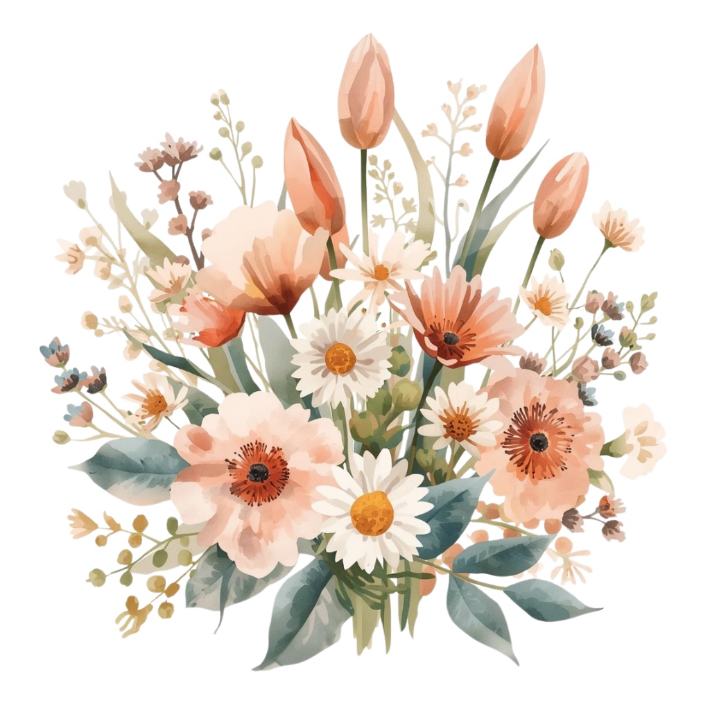 🌼 春の花 フラワーショップ クリップアートセット4 全47種 PNG形式(背景透過)🌼