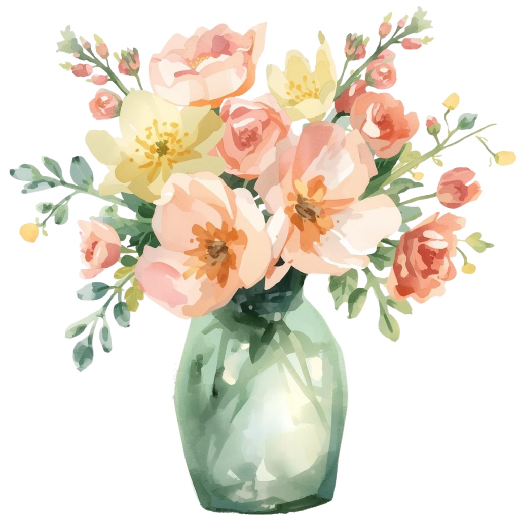 🌼 春の花 フラワーショップ クリップアートセット4 全47種 PNG形式(背景透過)🌼