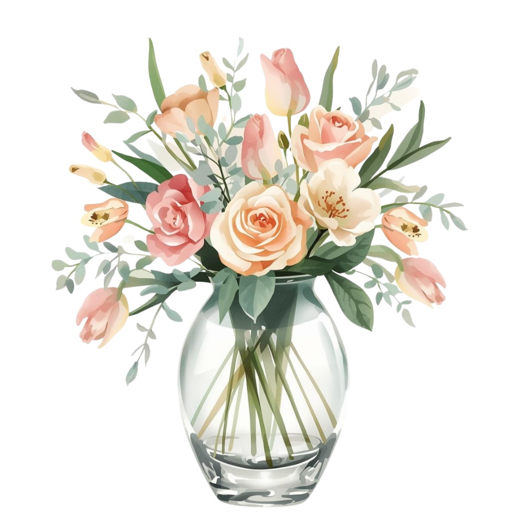 🌼 春の花 フラワーショップ クリップアートセット4 全47種 PNG形式(背景透過)🌼