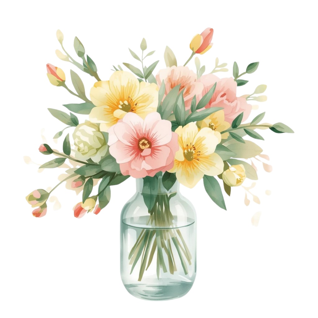 🌼 春の花 フラワーショップ クリップアートセット4 全47種 PNG形式(背景透過)🌼