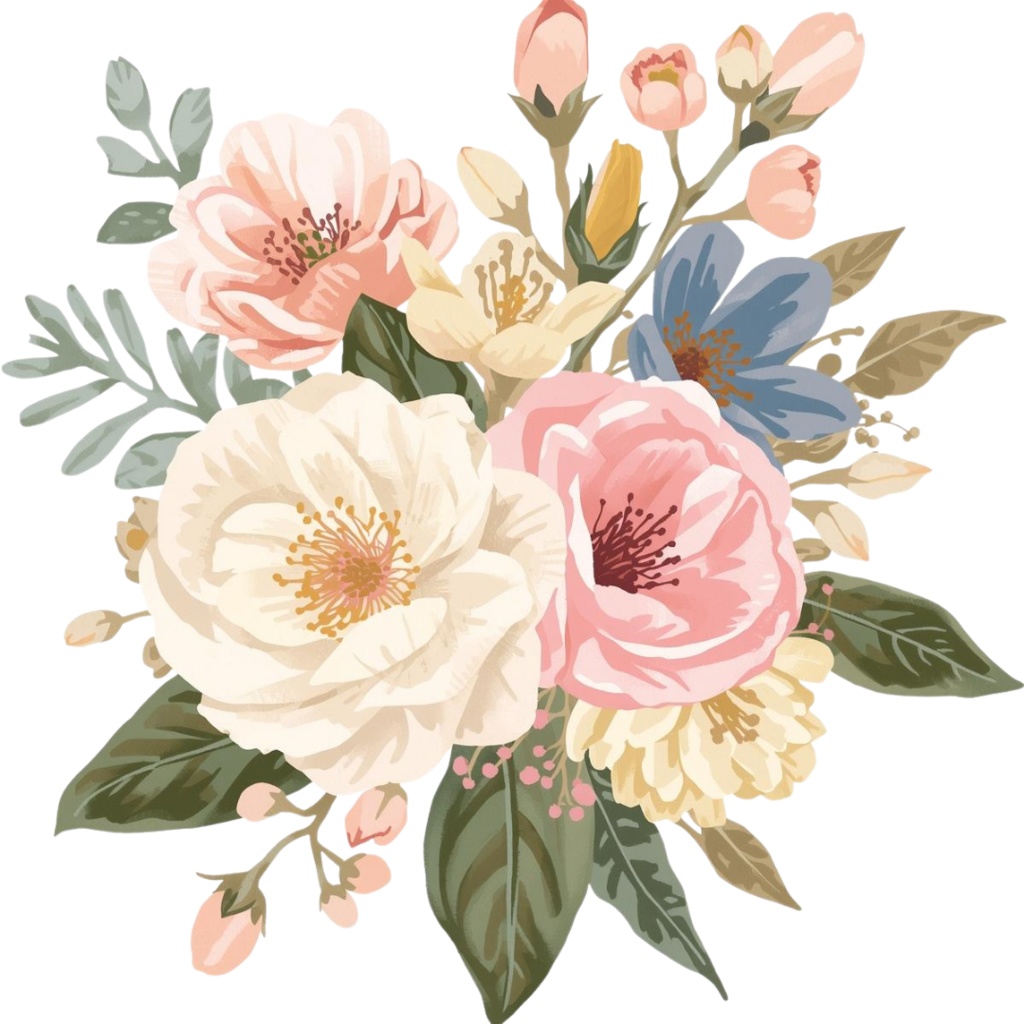 🌼 春の花 フラワーショップ クリップアートセット4 全47種 PNG形式(背景透過)🌼