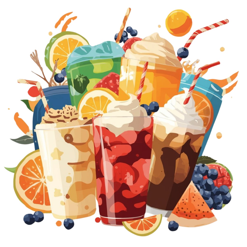 🧊 Cool&Refreshing 氷・アイス・ドリンク クリップアートセット 43種 PNG(背景透過)