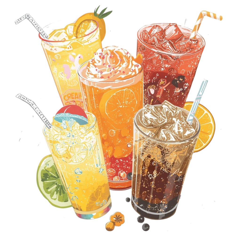 🧊 Cool&Refreshing 氷・アイス・ドリンク クリップアートセット 43種 PNG(背景透過)