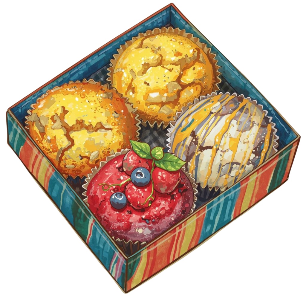 マフィンが大好きな人の YUMYUM Muffins and more 1 全45種 PNG素材(背景透過)