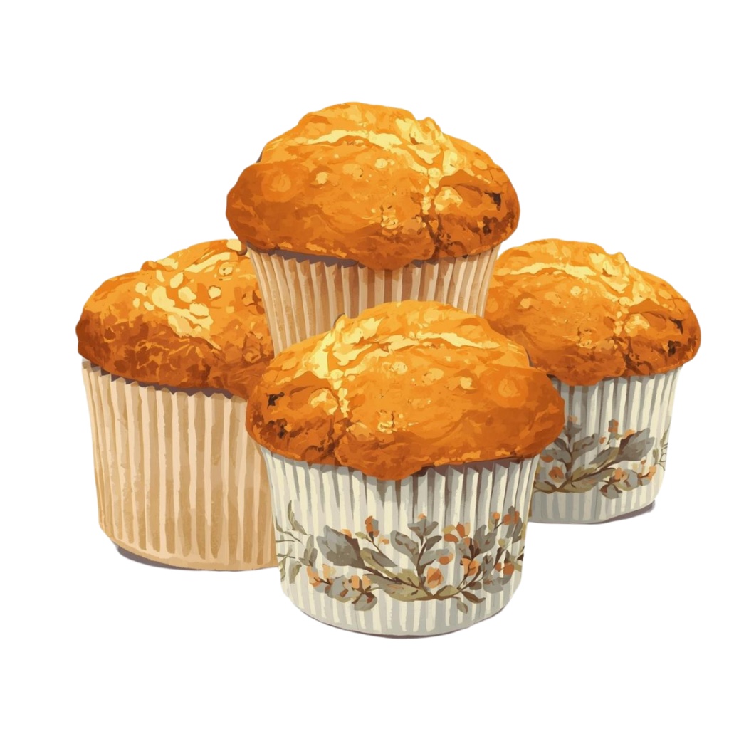 マフィンが大好きな人の YUMYUM Muffins and more 2 全44種 PNG素材(背景透過)