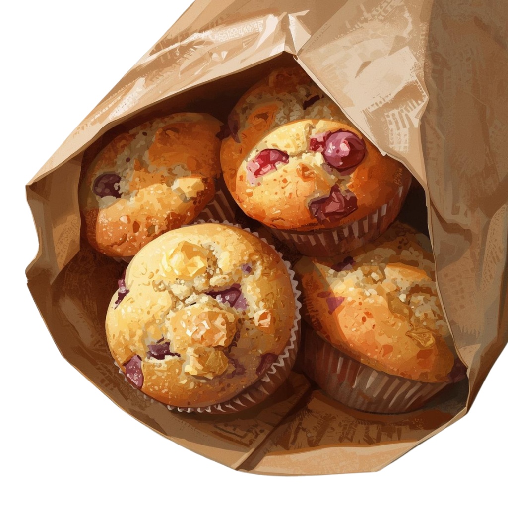 マフィンが大好きな人の YUMYUM Muffins and more 2 全44種 PNG素材(背景透過)