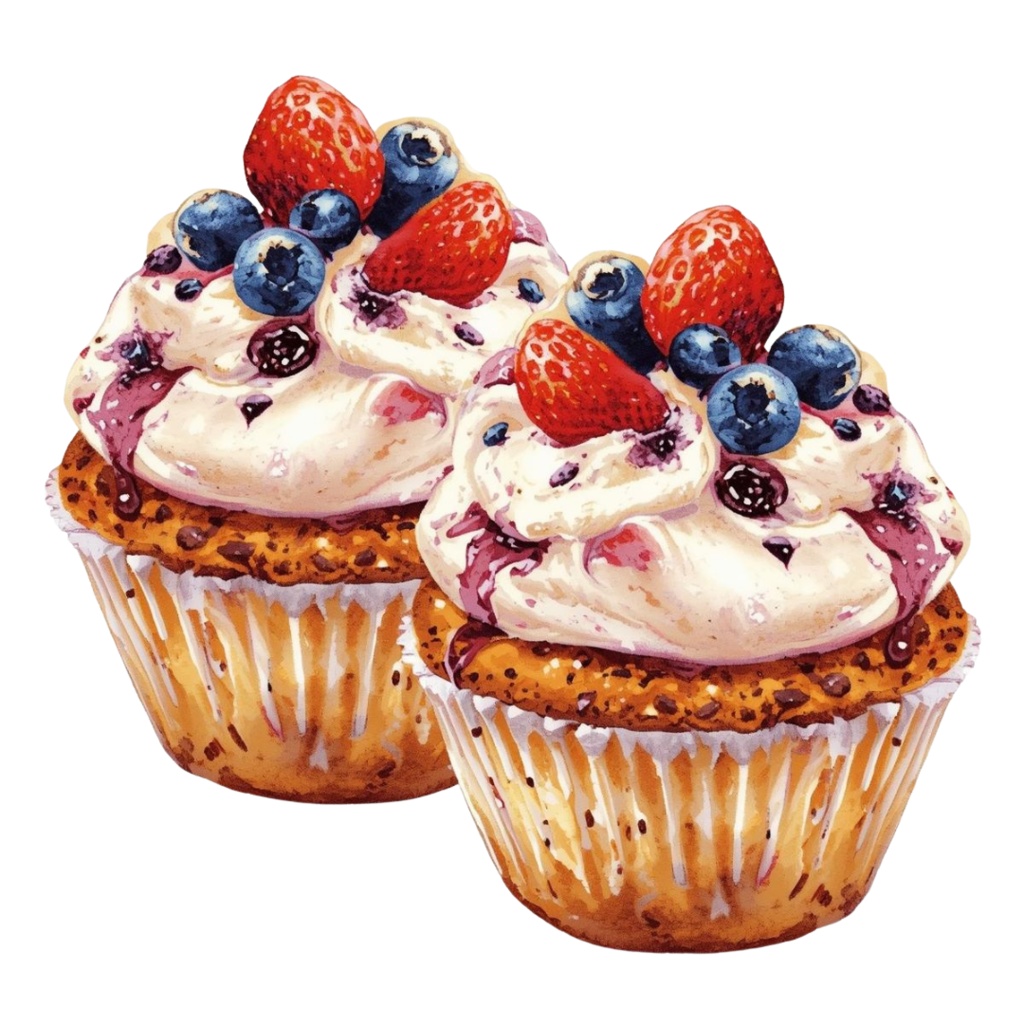 マフィンが大好きな人の YUMYUM Muffins and more 2 全44種 PNG素材(背景透過)