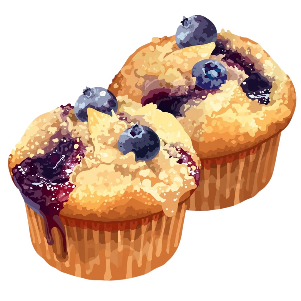 マフィンが大好きな人の YUMYUM Muffins and more 2 全44種 PNG素材(背景透過)