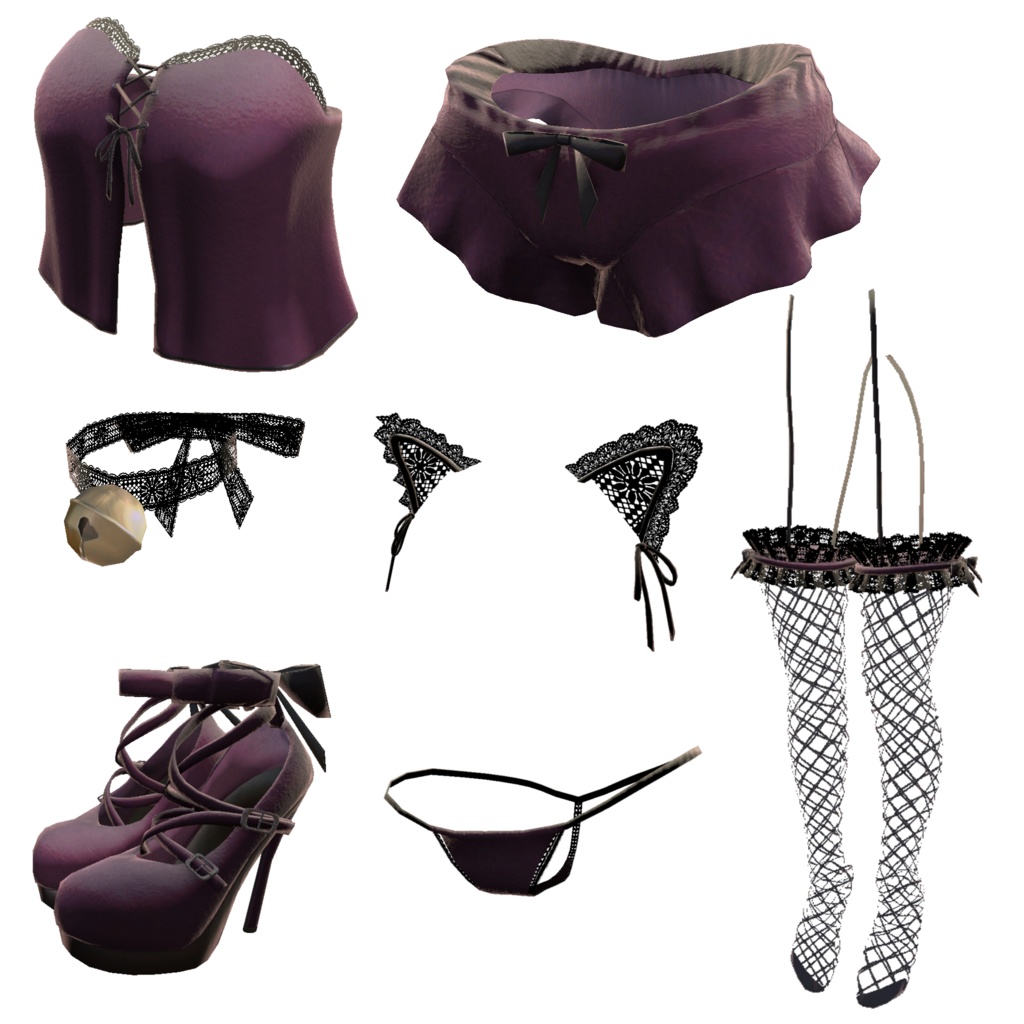 【桔梗ちゃん対応衣装】Nocturne Cat