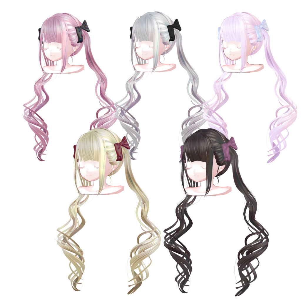 【5アバター対応髪型】わがままツインテール