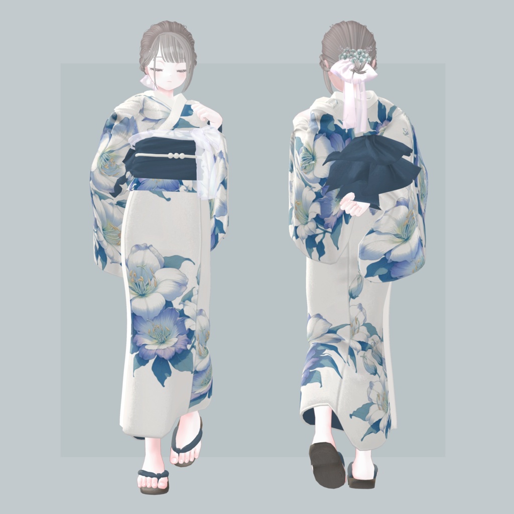 【3アバター対応衣装】夏風浴衣