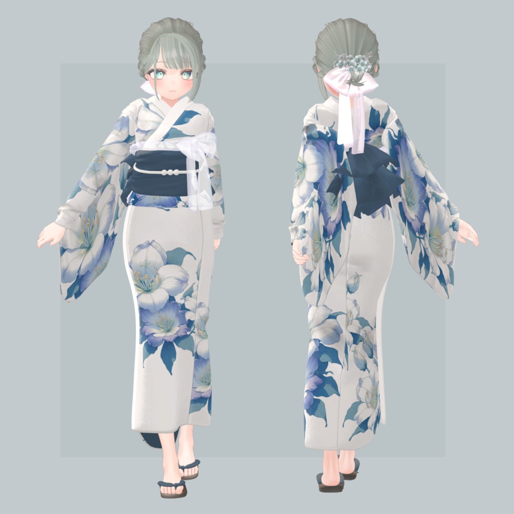 【3アバター対応衣装】夏風浴衣