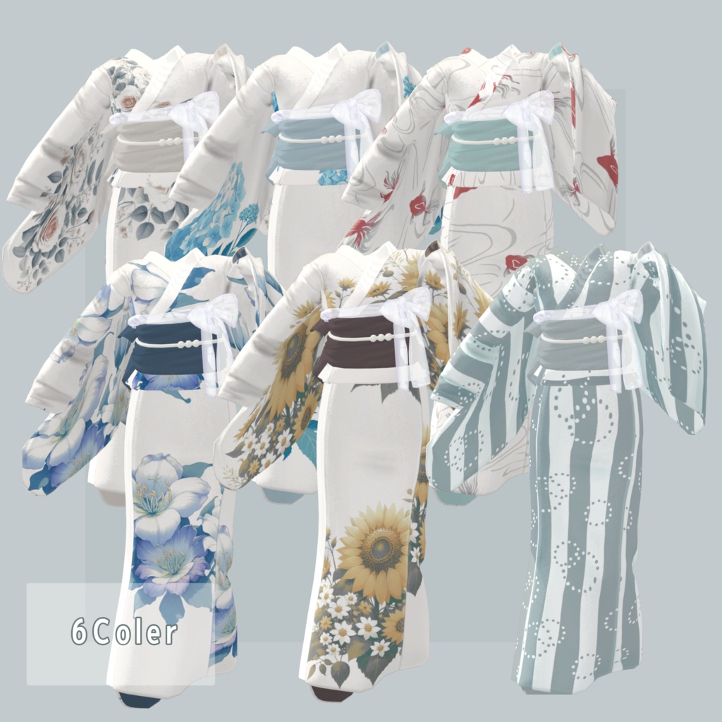 【3アバター対応衣装】夏風浴衣