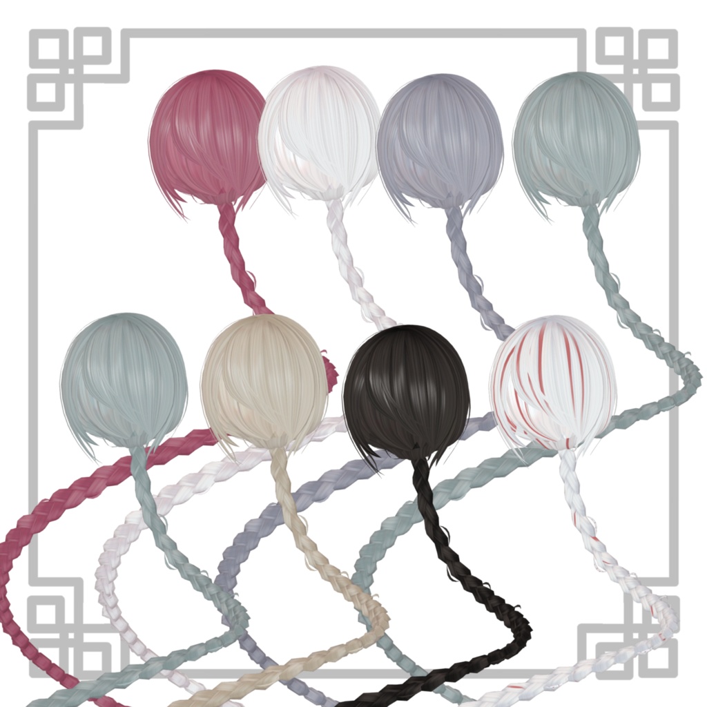 【4アバター対応】僵尸龍袍-Hair-