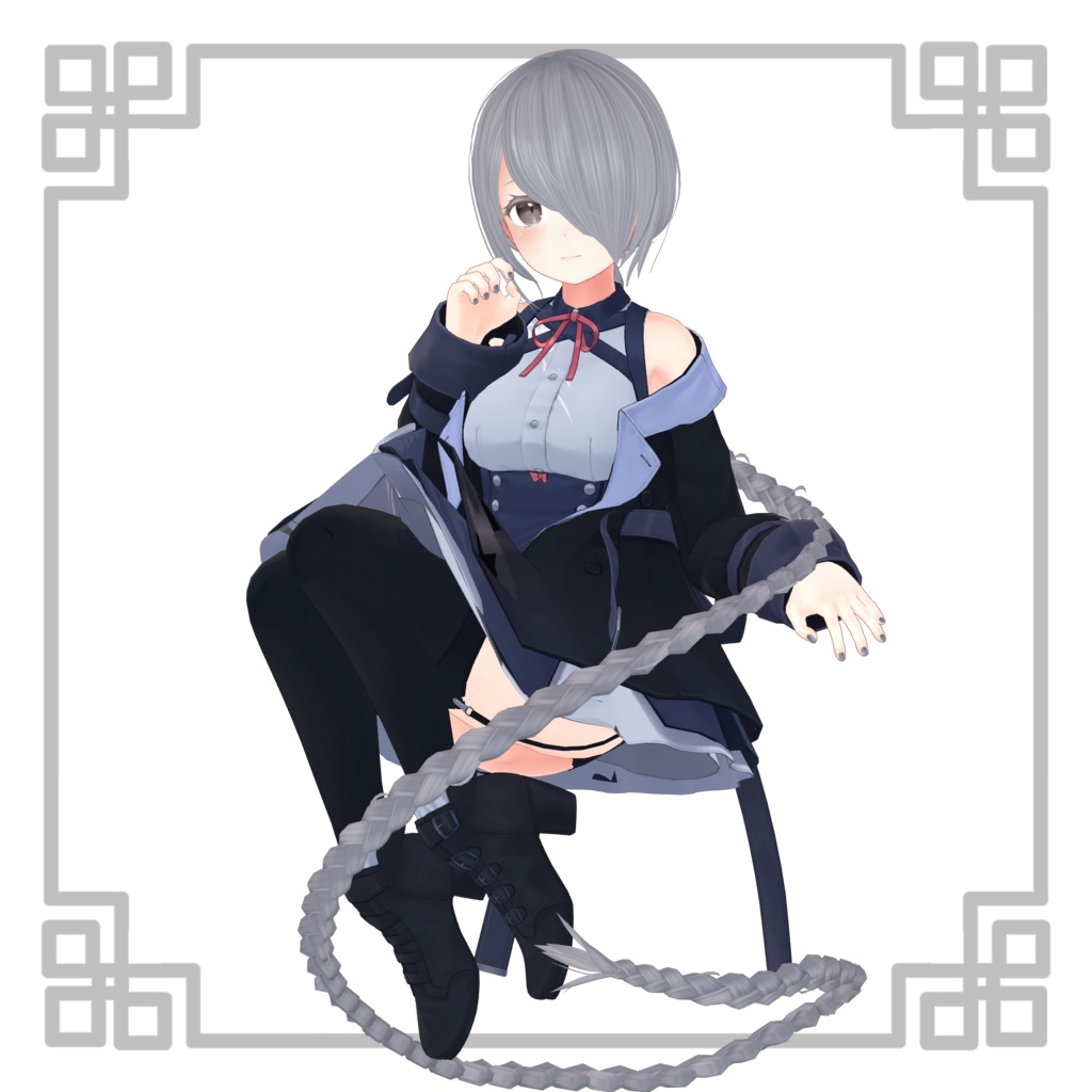 【4アバター対応】僵尸龍袍-Hair-