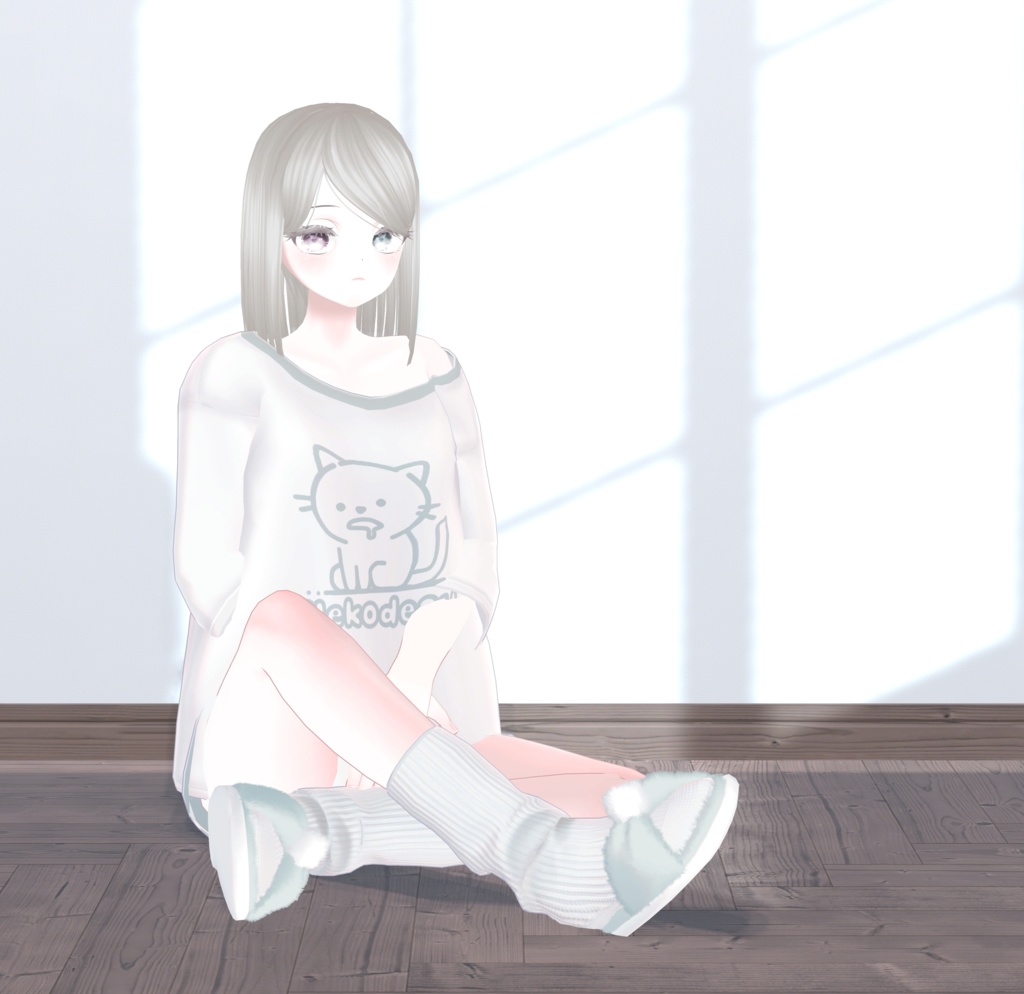 【3アバター対応髪型】シンプルセミロング